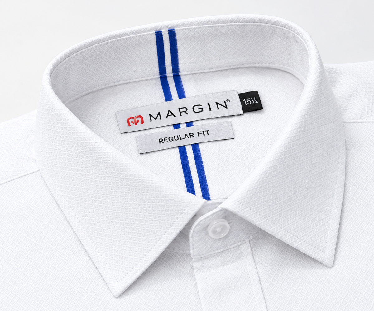 Men's Classic White Formal Dress Shirt